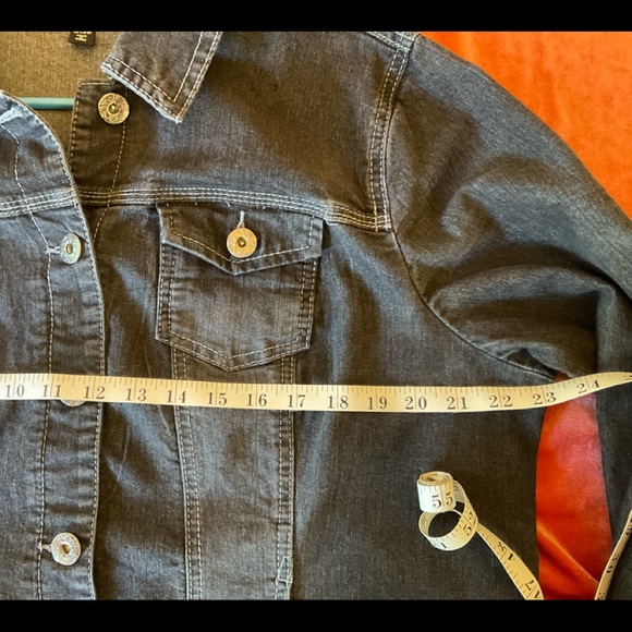 Hand designed Mermaid Jean jacket. Size 18/20W BACCINI . Boho whimsical - Picture 4 of 9